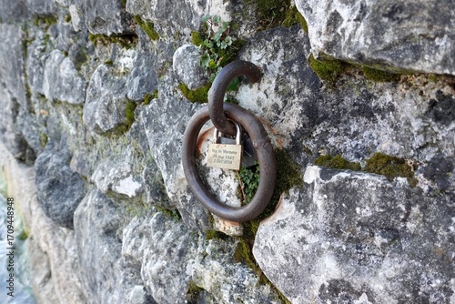 old rusty metal door handle