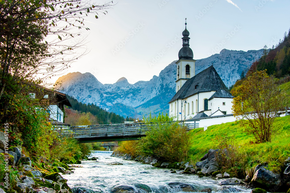 Naklejka premium The Malerwinkel Viewpoint in Ramsau - Germany