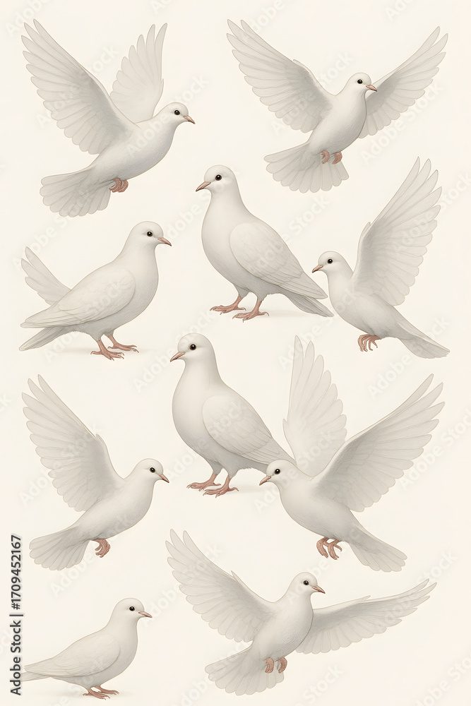 Fototapeta premium white dove flying