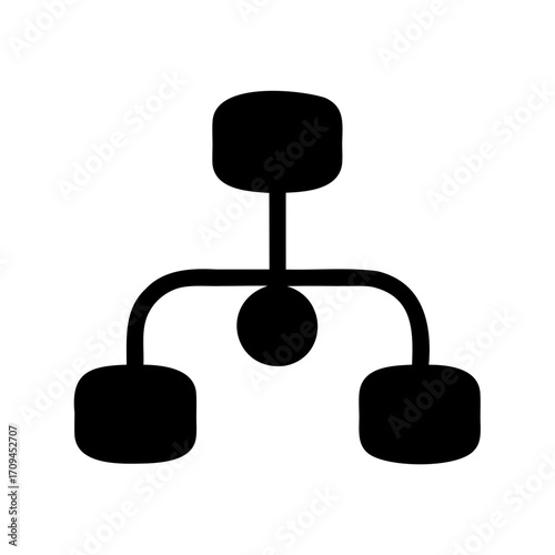 Hierarchical chart or flowchart diagram indicating relationships between elements, levels, processes