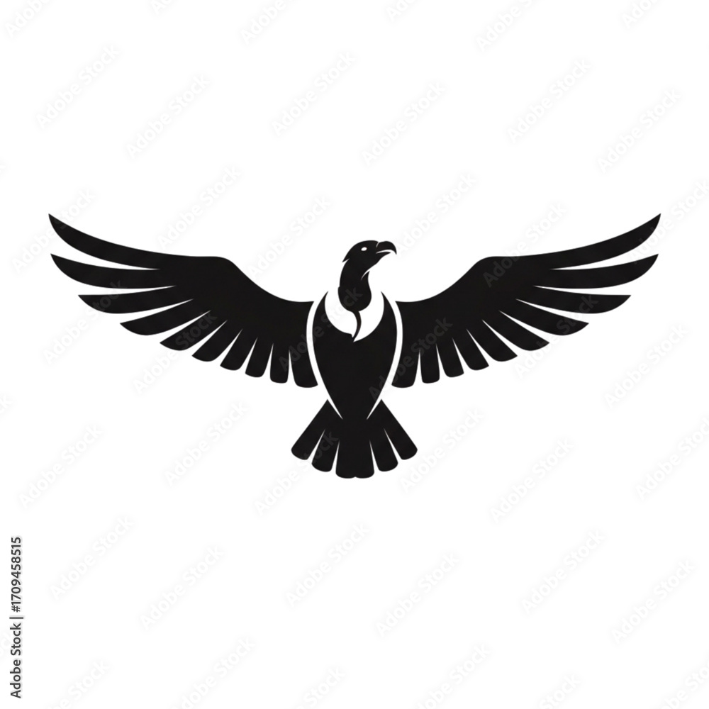 Fototapeta premium Majestic condor soars with strength and freedom, perfect logo or emblem design element for businesses