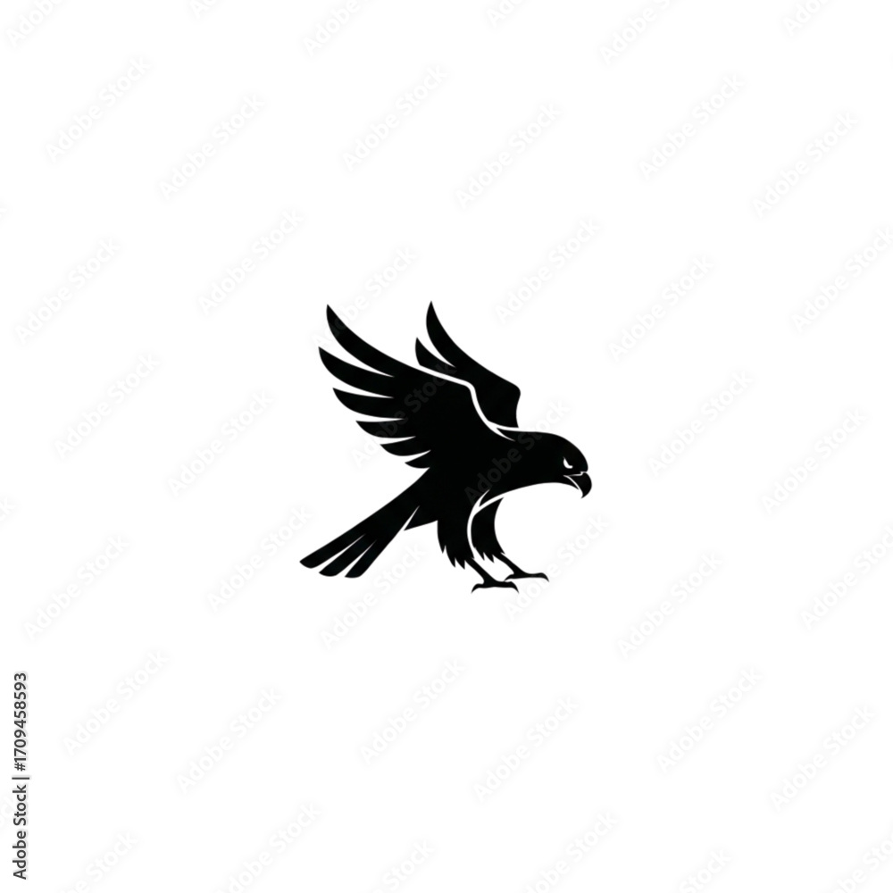 Fototapeta premium Powerful eagle soaring, ready to strike a modern, elegant symbol of freedom and determination
