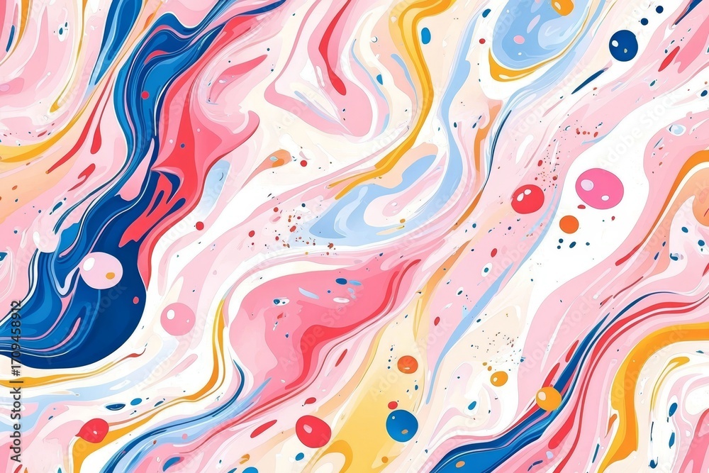 Fototapeta premium Mesmerizing patterns created through beautiful abstract fluid art techniques.