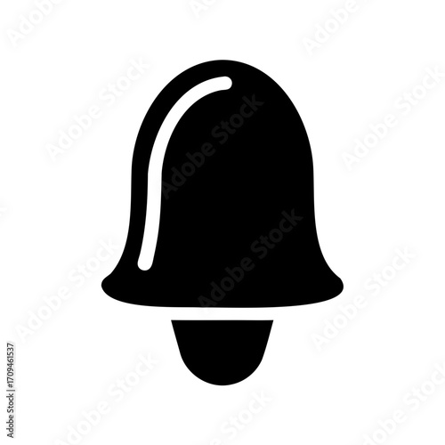 Illustration of a simple bell used for alerts, notifications, and reminders