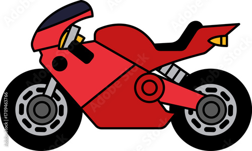 isolate illustration of a Big bike