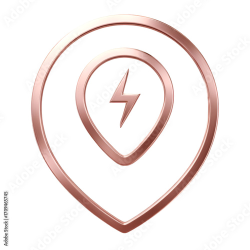 A modern energy icon in a copper shade symbolizes power and innovation in technology, perfect for digital projects. Free Download A modern energy icon in a copper shade symbolizes power and innovation in technology, perfect for digital projects. - GFXLoad