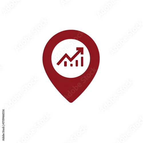 A modern icon representing business growth, featuring a red arrow pointing upward over a bar graph, symbolizing success and progress. Free Download A modern icon representing business growth, featuring a red arrow pointing upward over a bar graph, symbolizing success and progress. - GFXLoad
