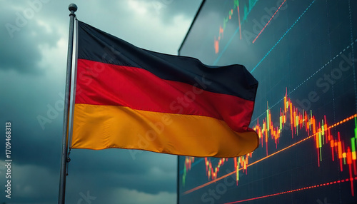 Wallpaper Mural “German Economy and Global Market Fear: Symbolism of Safe Assets and Volatility” Torontodigital.ca