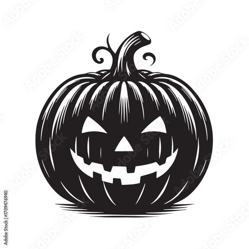 Black Ghost Flying Silhouette Vector Illustration design, Solid White Background