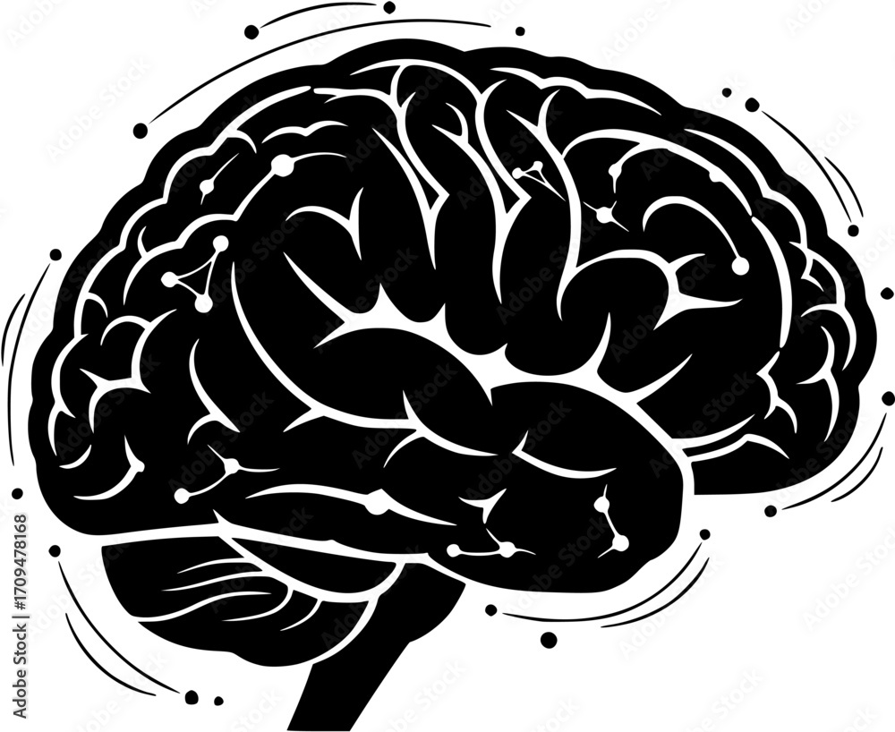 Fototapeta premium human brain vector