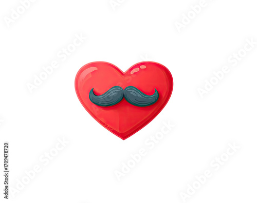 Heart with Mustache