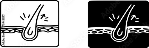 Skin Elasticity Icon Vector - Skincare, Resilient Skin, Anti-Aging Cosmetic and Dermatology Symbol Outline and Solid Illustration