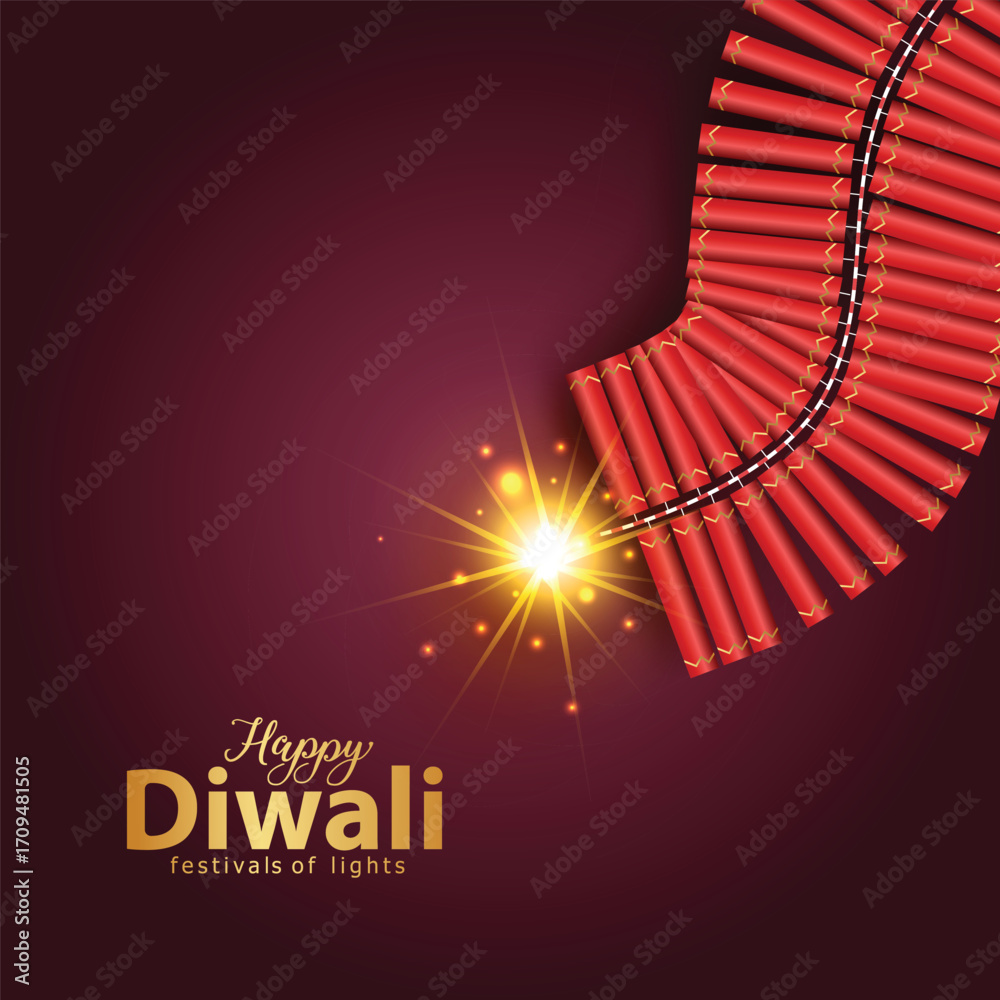 custom made wallpaper toronto digitalIndian festival of lights Happy Diwali, holiday Background, Diwali celebration greeting card, abstract vector illustration design.