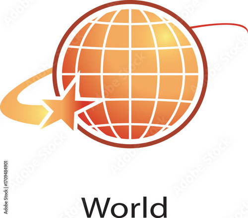 Detailed world map illustration with continents and oceans isolated on white background