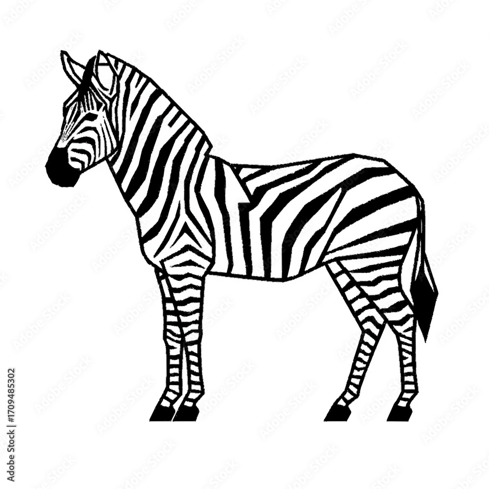Fototapeta premium Stylized Geometric Animal Art for Branding