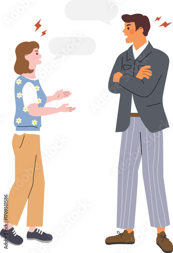 Young couple arguing
