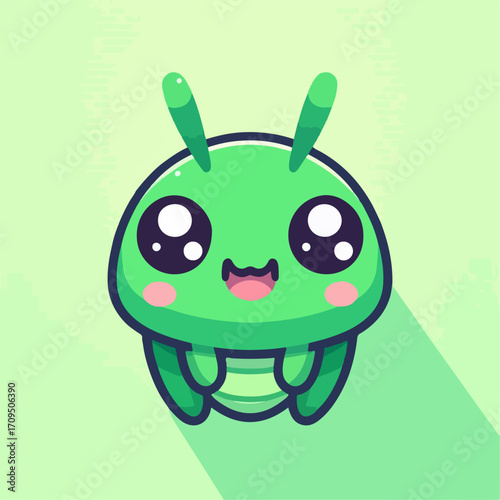 flat illustration of a cricket