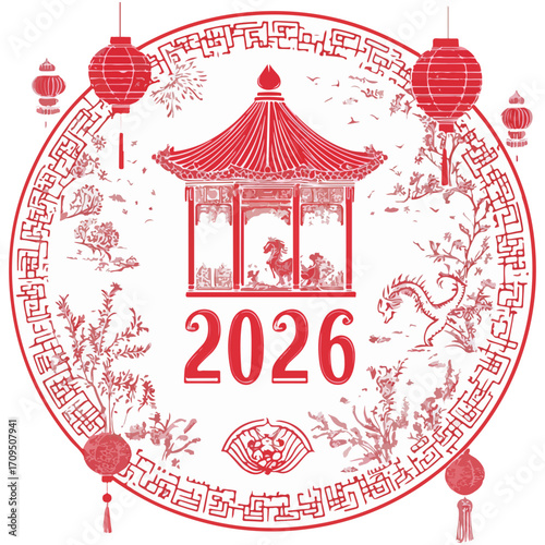 2026, new year, year of the horse, asia, vector, transparent background, festival, design, backdrop, pattern, element, backgrounds, horse, equine