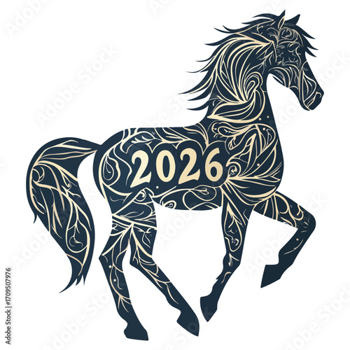 2026, new year, year of the horse, asia, vector, transparent background, festival, design, backdrop, pattern, element, backgrounds, horse, equine