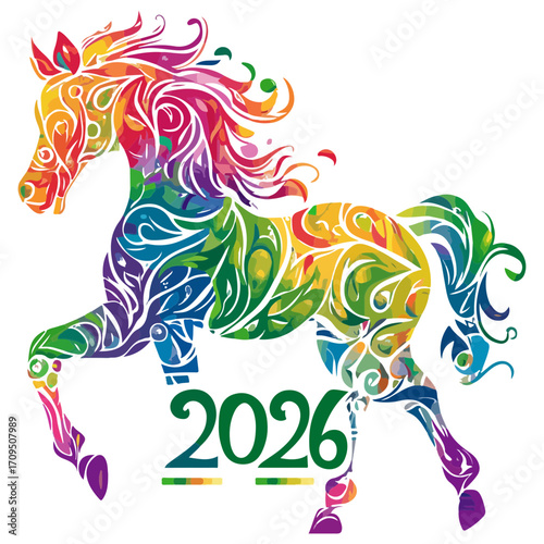 2026, new year, year of the horse, asia, vector, transparent background, festival, design, backdrop, pattern, element, backgrounds, horse, equine