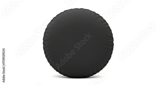 Black Round Cushion Pillow – Bantal Duduk Bulat Hitam