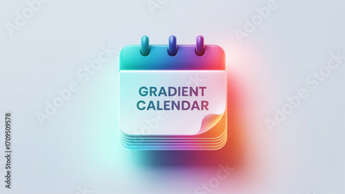 Gradient calendar icon design for event planning and schedule management with modern style appointment reminder