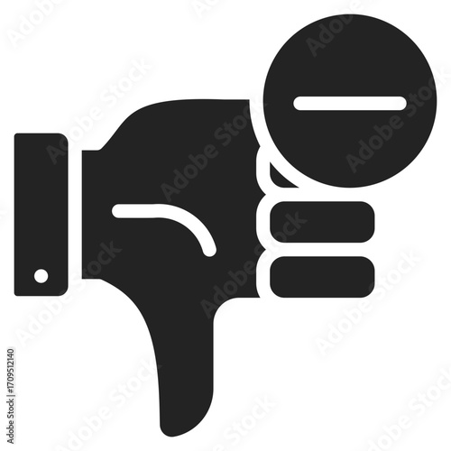 Disadvantage  Icon Solid Style Vector Illustration 