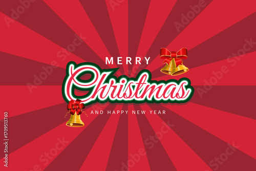 Wishing you a joyful Christmas! December is here, along with the cheerful jingling of bells. Enjoy the festive Christmas typography in the vector EPS 10.
