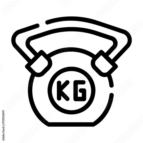kettlebell Line Icon