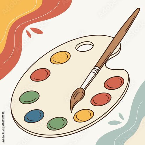 palette and brushes