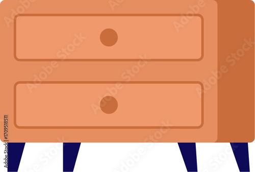 vector illustration of an abstract background A wooden drawer, on a light background