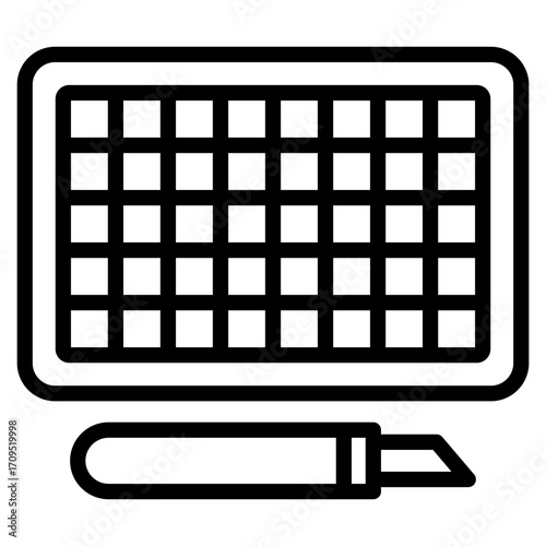 Cutting Mat  Icon Element For Design