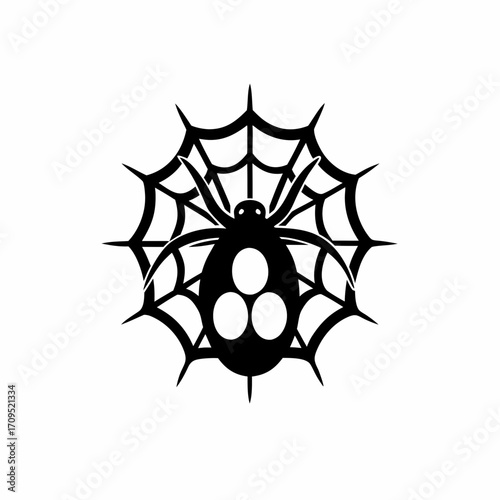 Spider on web, a symbol of fear and arachnophobia