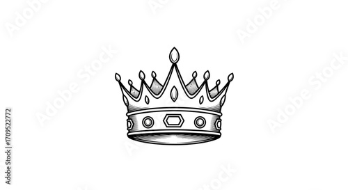 Elegant royal crown symbolizing power and prestige on a clean background.