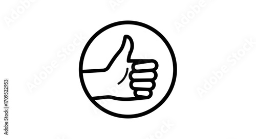 Hand giving a thumbs up gesture in a circle, symbolizing approval and positivity.