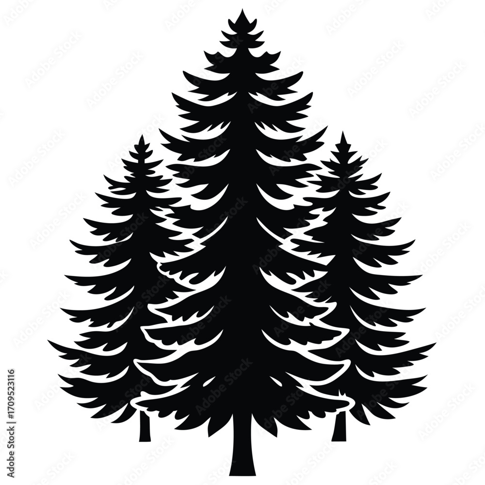 Fototapeta premium pine tree vector icon