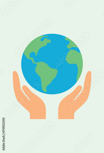 hand holding earth