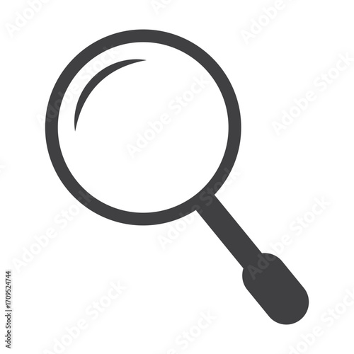 Magnifying glass icon, loupe icon.