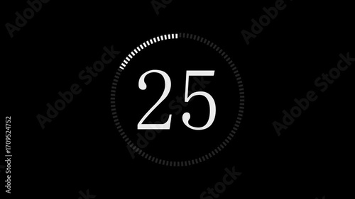 30 Second Circle Countdown Timer with Progress Bar and Alpha Channel
Circle Countdown Timer

