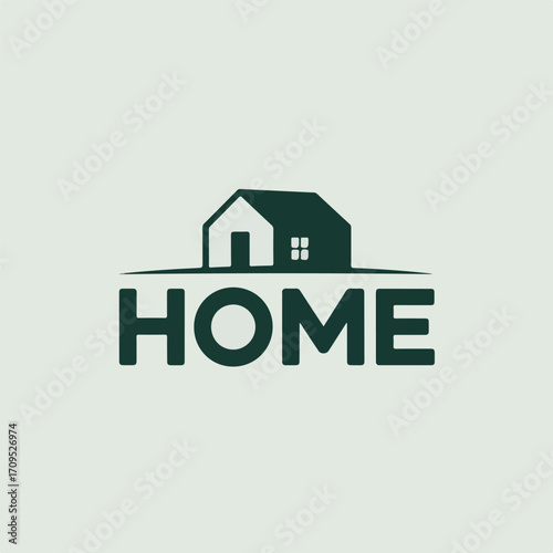 "Real Estate Logo Design with House Icon for Property Business"