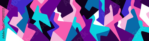  Modern people virtyality futuristic abstract background , multi color horizontal vector illustration