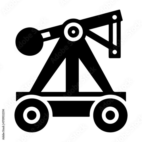 Catapult Pictogram Vector Icon Isolated Illustration