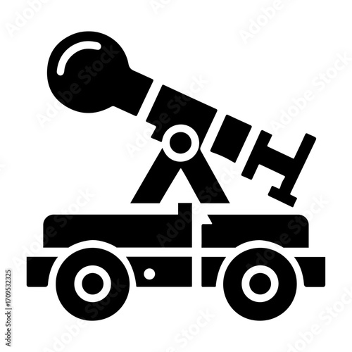 Catapult Pictogram Vector Icon Isolated Illustration