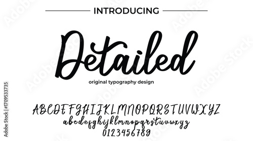 Detailed - Elegant Script Font for Smooth Handwritten Design and Creative Typography
