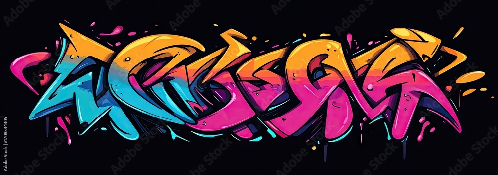 Fototapeta premium Colorful Graffiti Tag