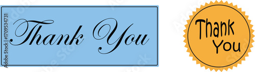 Thank You calligraphy Sign Icon set. Thank you phrase gratitude thanksgiving congratulation thank you greeting card. vector illustration decorated with elements in a clean, modern style.