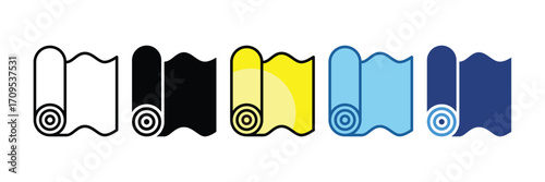 Fabric Roll  Icon Element For Design