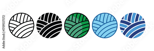 Yarn Ball  Icon Element For Design
