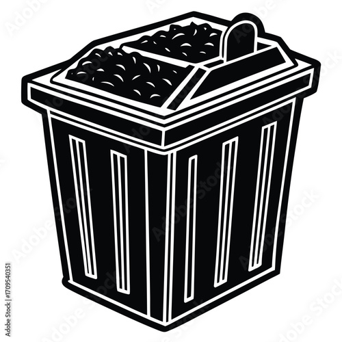 compost bin vector icon