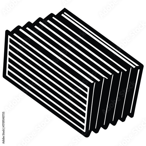 corrugated sheets vector icon